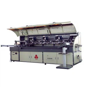 Sítotiskový stroj na plastové lahve